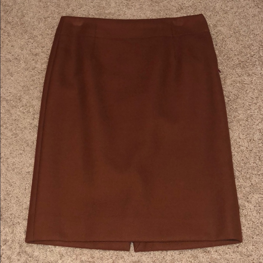 J.Crew rust/orange wool pencil skirt size 4